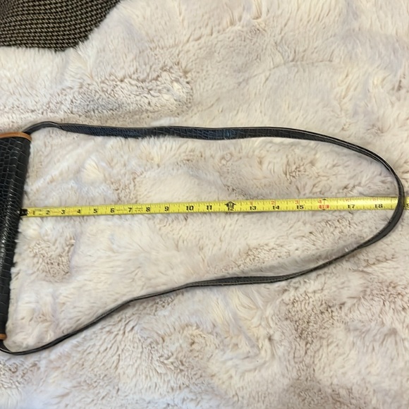 Navy Blue Croc Embossed Faux Leather Clutch Crossbody Shoulder Bag Purse - Picture 8 of 14